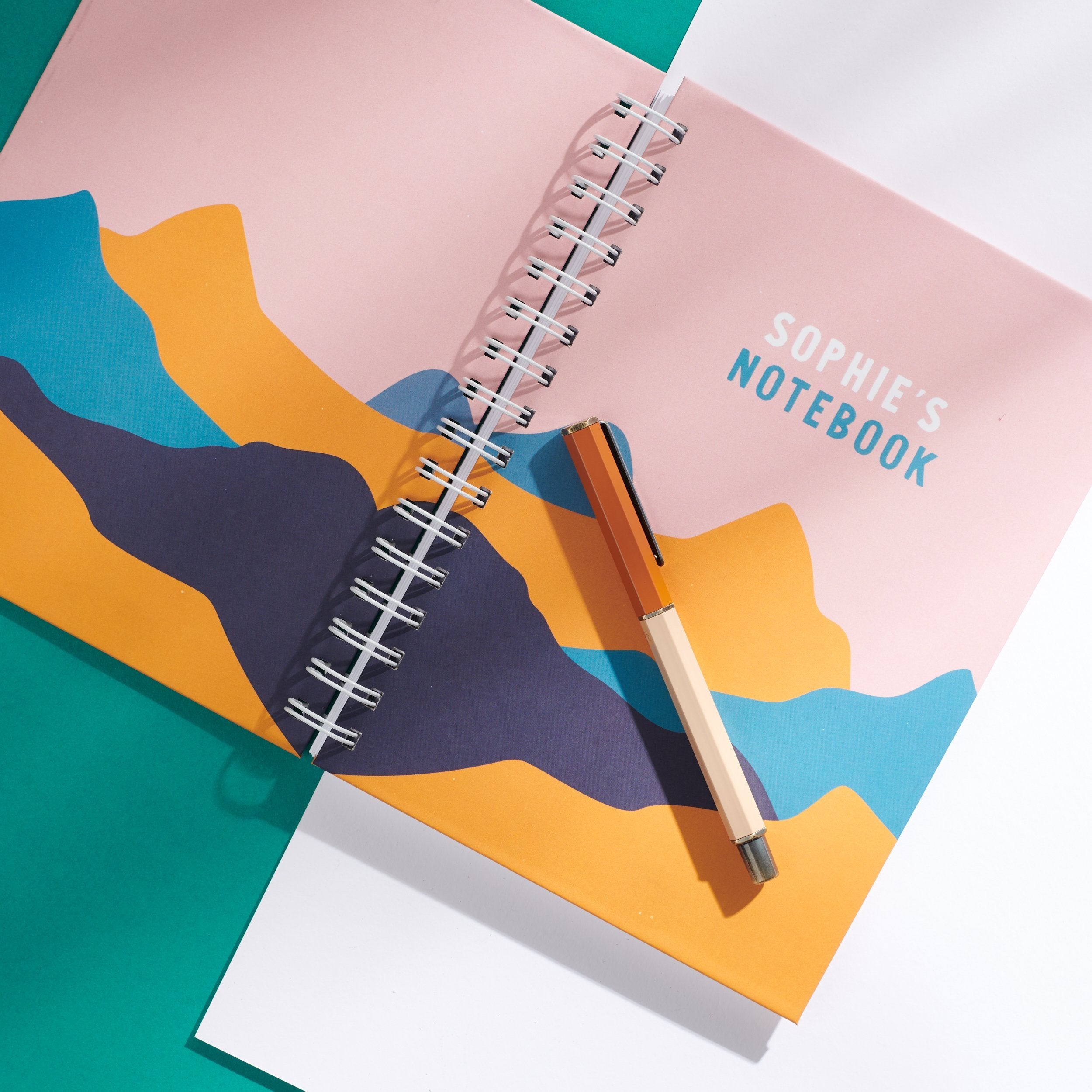 Oakdene Designs Notebooks Personalised Abstract Landscape Notebook