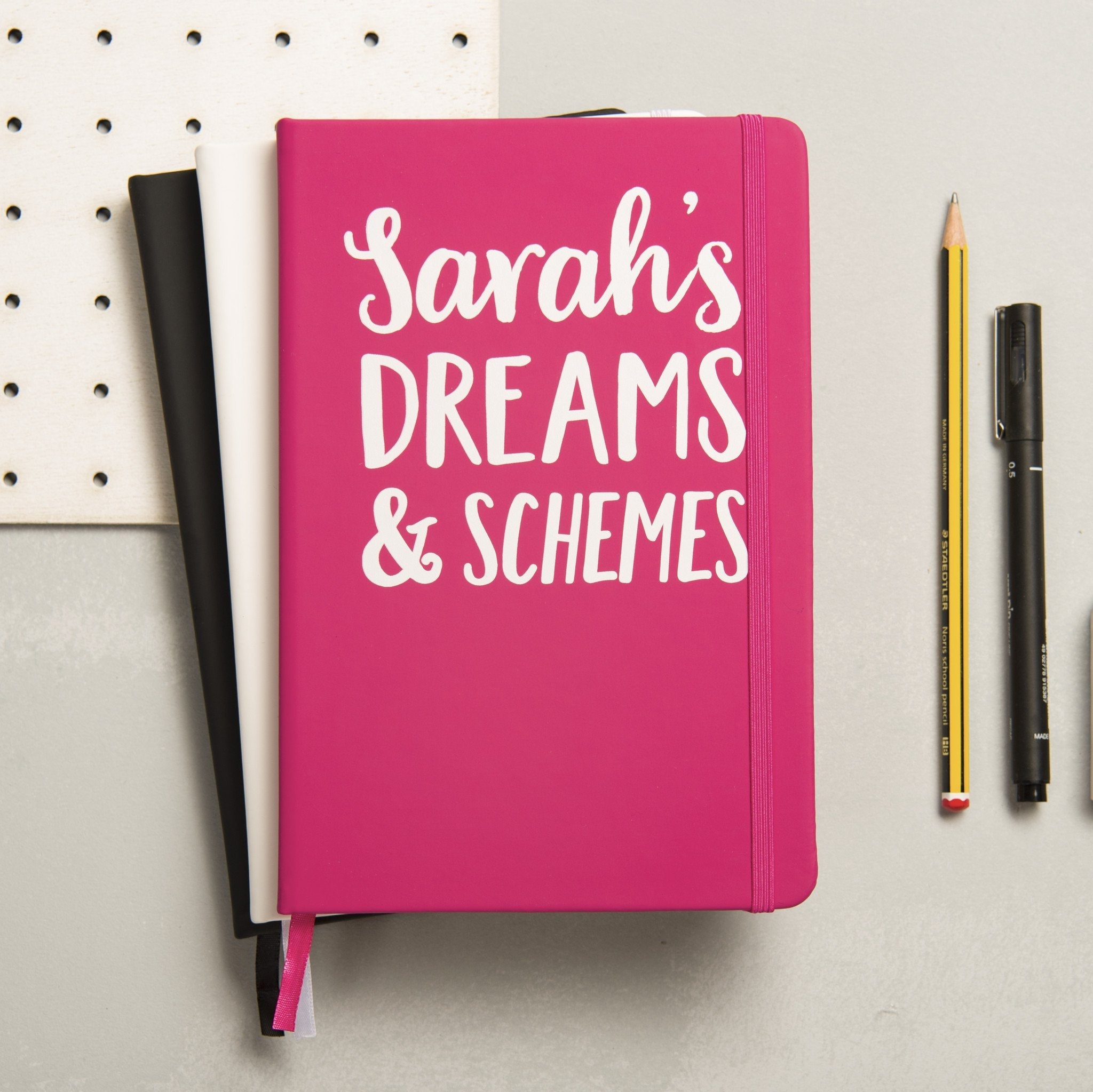 Personalised Dreams And Schemes Notebook - Oakdene Designs - 1