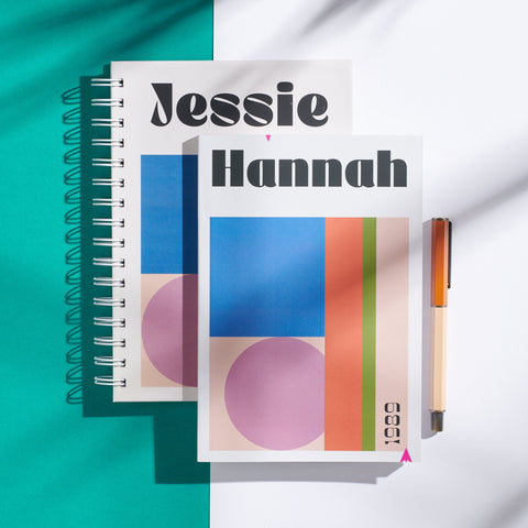 Oakdene Designs Notebooks Personalised Minimalist Abstract Notebook