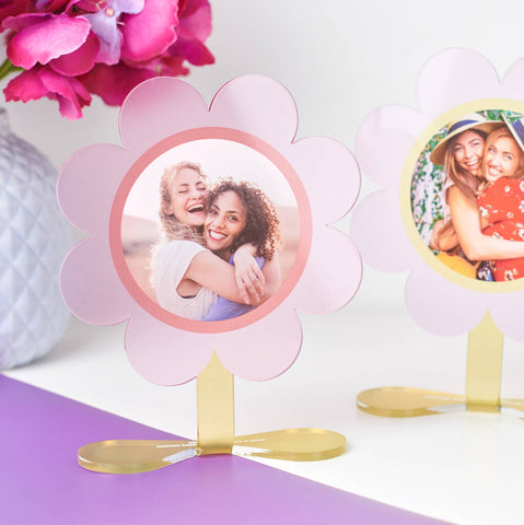 Oakdene Designs Photo Products Personalised Acrylic Flower Photo Print