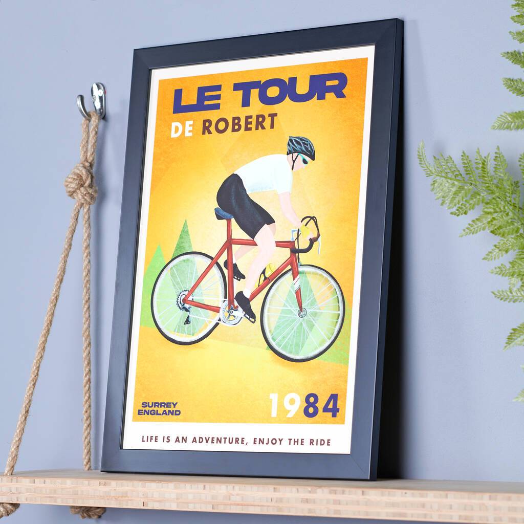 Oakdene Designs Prints Personalised Vintage Style Road Bike Print