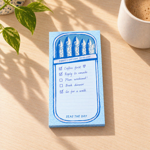 Personalised Sardine To-do Pad