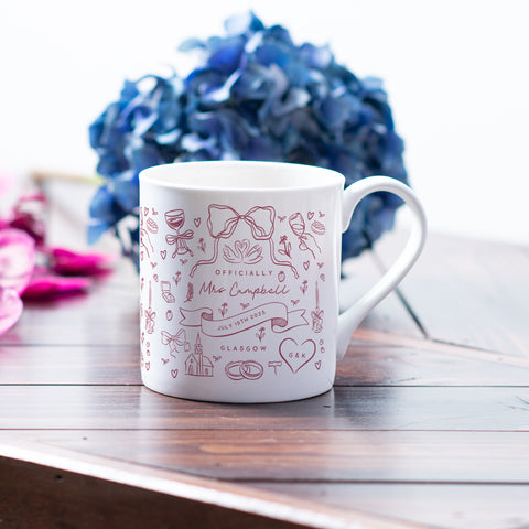 Personalised Bridal Keepsake Mug