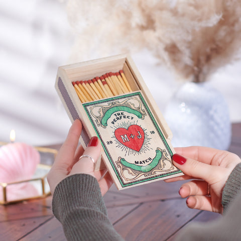 Personalised Couples Large Matchbox