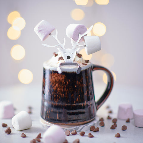 Personalised 'Spoondolph The Reindeer' Hot Chocolate Spoon