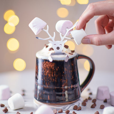 Personalised 'Spoondolph The Reindeer' Hot Chocolate Spoon