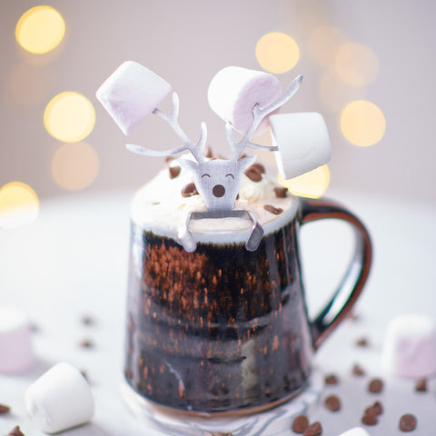 Personalised 'Spoondolph The Reindeer' Hot Chocolate Spoon