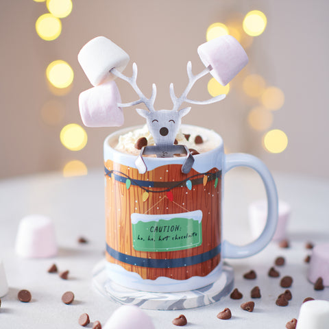 Personalised 'Spoondolph The Reindeer' Hot Chocolate Spoon