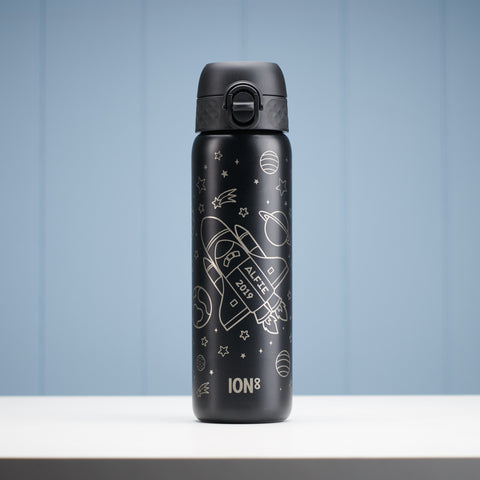 Personalised Space Rocket Children's School Ion8 Water Bottle