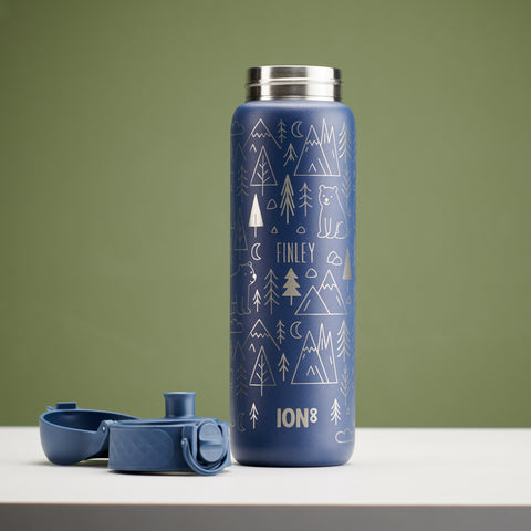 Personalised Bear & Mountains Children's School Ion8 Water Bottle