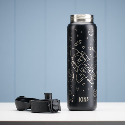 Personalised Space Rocket Children's School Ion8 Water Bottle