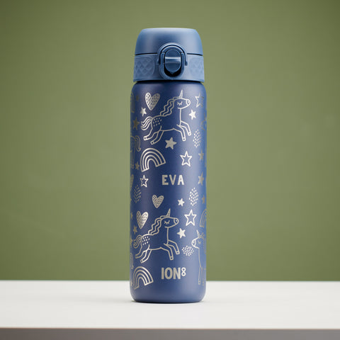 Personalised Unicorn Children's School Ion8 Water Bottle