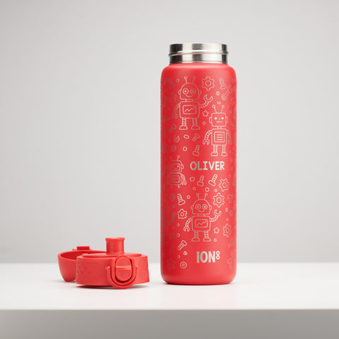 Personalised Robot Children's School Ion8 Water Bottle