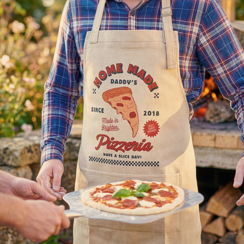 Personalised Burlap Pizza Apron