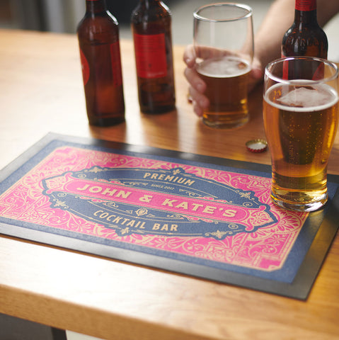 Personalised Retro Style Drinks Bar Runner