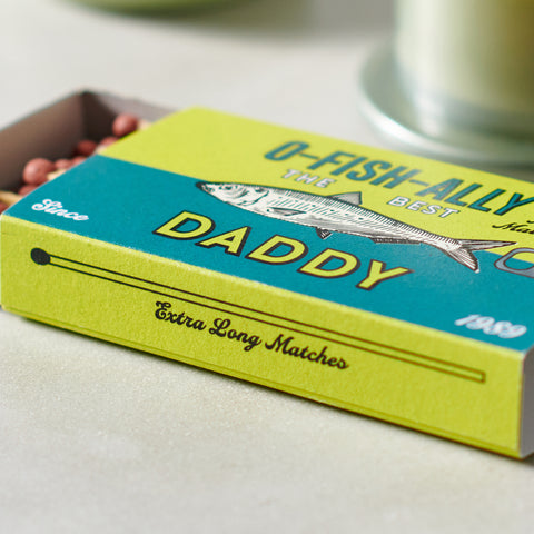 Personalised Best Dad 'Ofishally' Sardine Matches