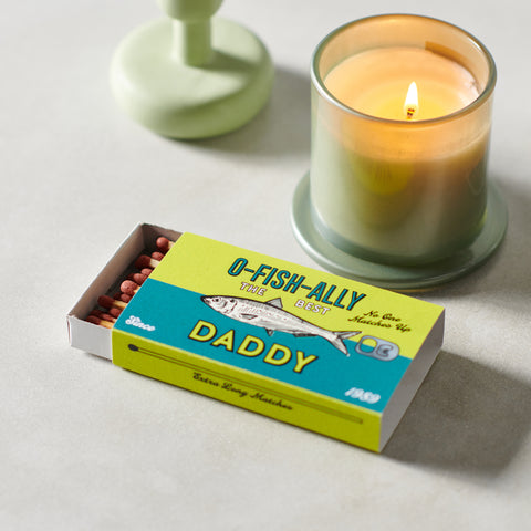 Personalised Best Dad 'Ofishally' Sardine Matches