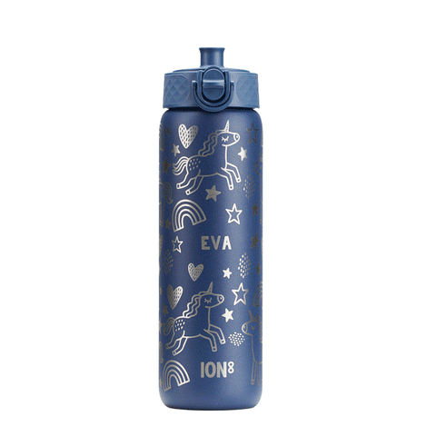Personalised Unicorn Children's School Ion8 Water Bottle