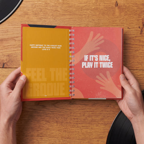 Personalised Vinyl Record Log Book Notebook