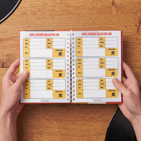 Personalised Vinyl Record Log Book Notebook