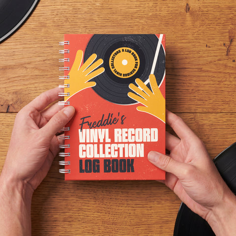 Personalised Vinyl Record Log Book Notebook