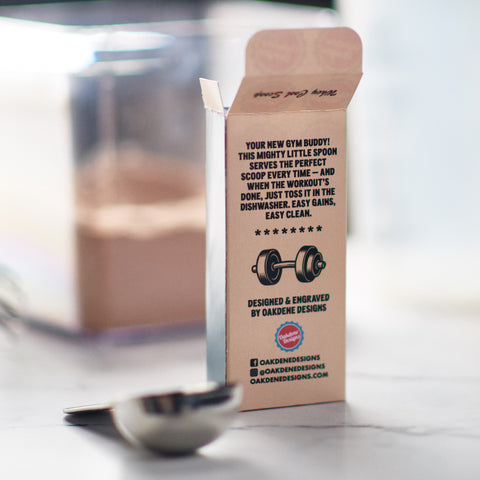Personalised 'Whey Into You' Couples Metal Protein Scoop