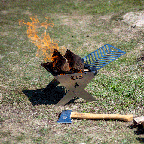Personalised Slot Together Portable Camping Fire Pit