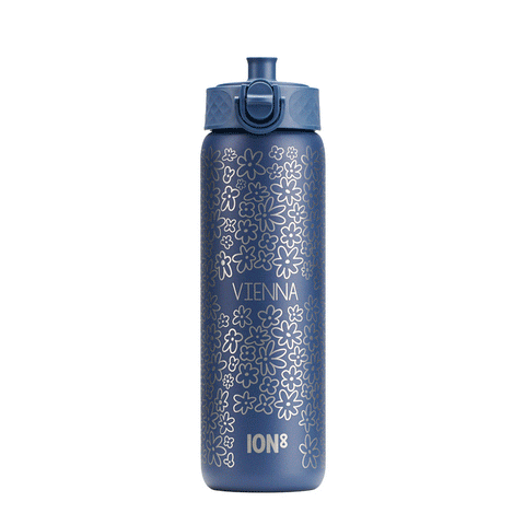 Personalised Flower Power Children's School Ion8 Water Bottle