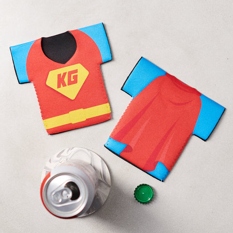 Personalised Superhero Shirt Can Cooler
