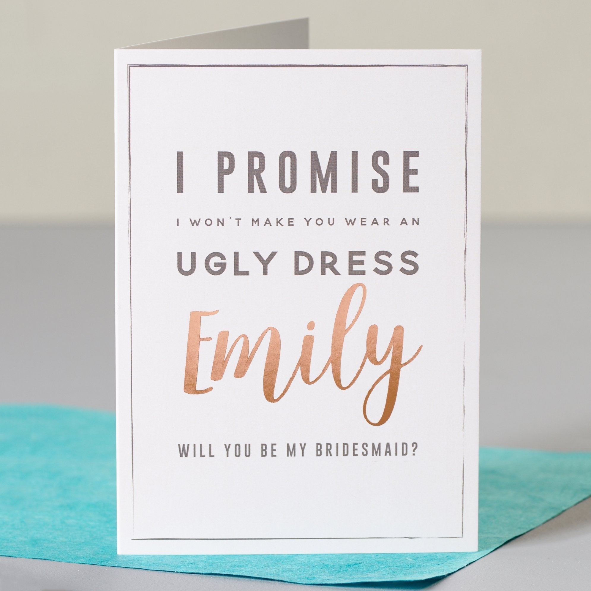 Oakdene Designs Cards Funny Bridesmaid Card