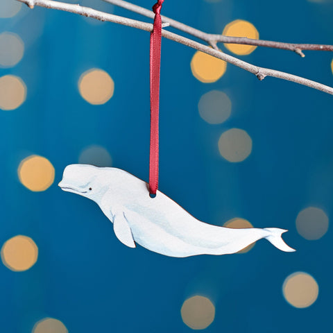 Oakdene Designs Christmas Decorations Beluga Whale Christmas Tree Decoration