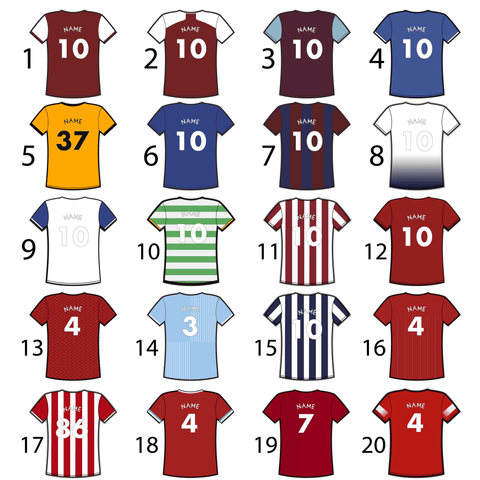 Oakdene Designs Christmas Decorations Personalised Football Shirt Christmas Decoration