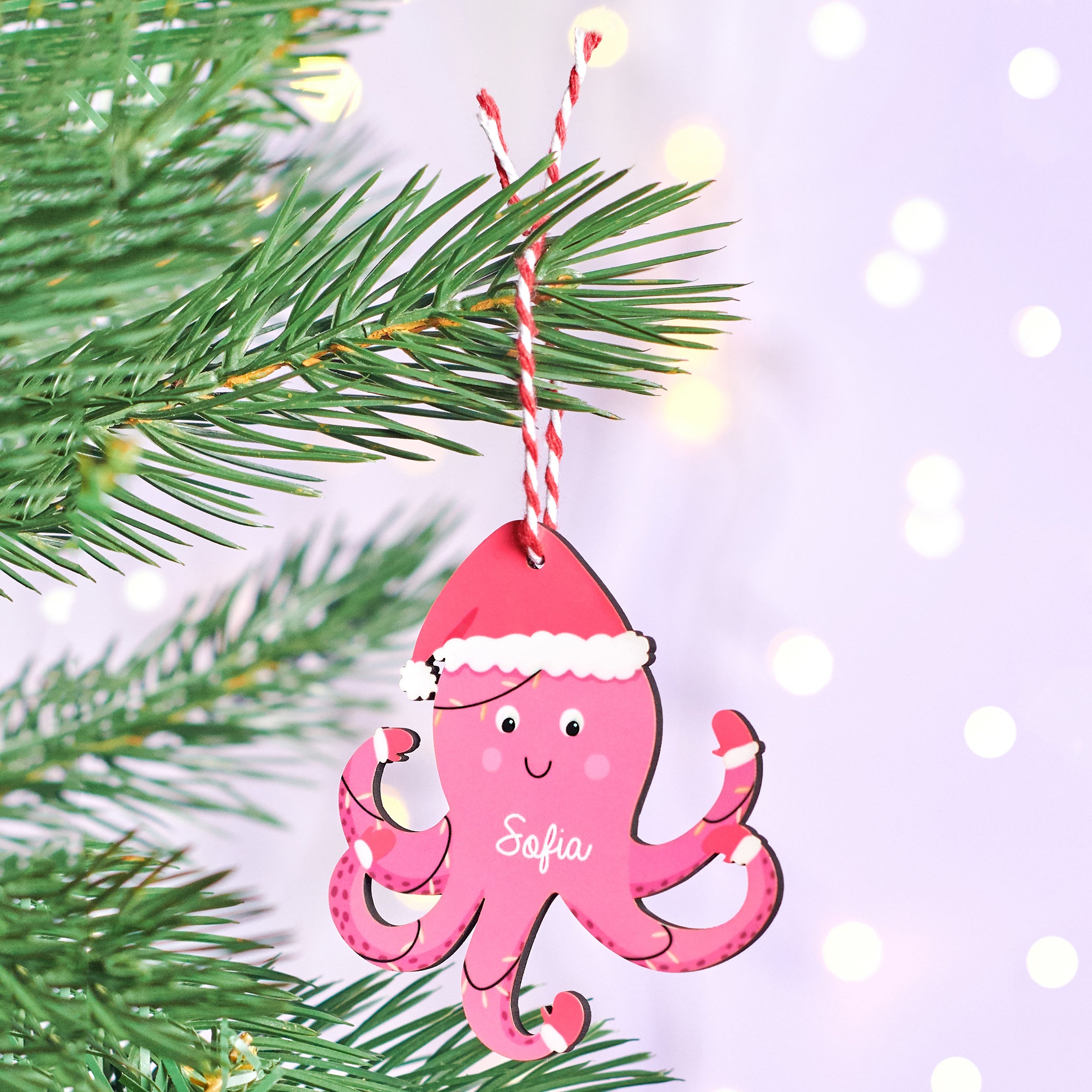 Oakdene Designs Christmas Decorations Personalised Octopus Decoration