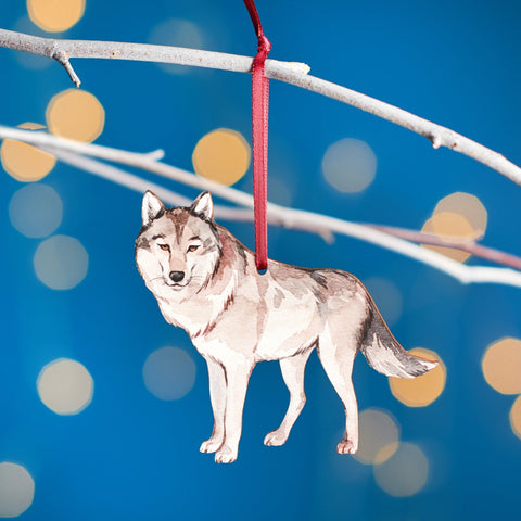 Oakdene Designs Christmas Decorations Wolf Christmas Tree Decoration