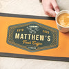 Oakdene Designs Coasters Personalised Coffee Label Kitchen Mat