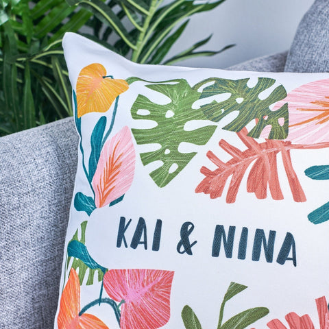Oakdene Designs Cushions Personalised Floral Cushion