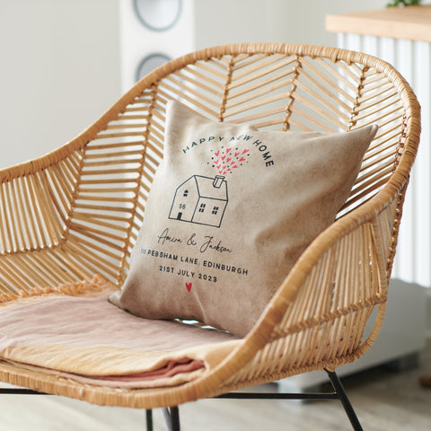Oakdene Designs Cushions Personalised 'Happy New Home' Cushion