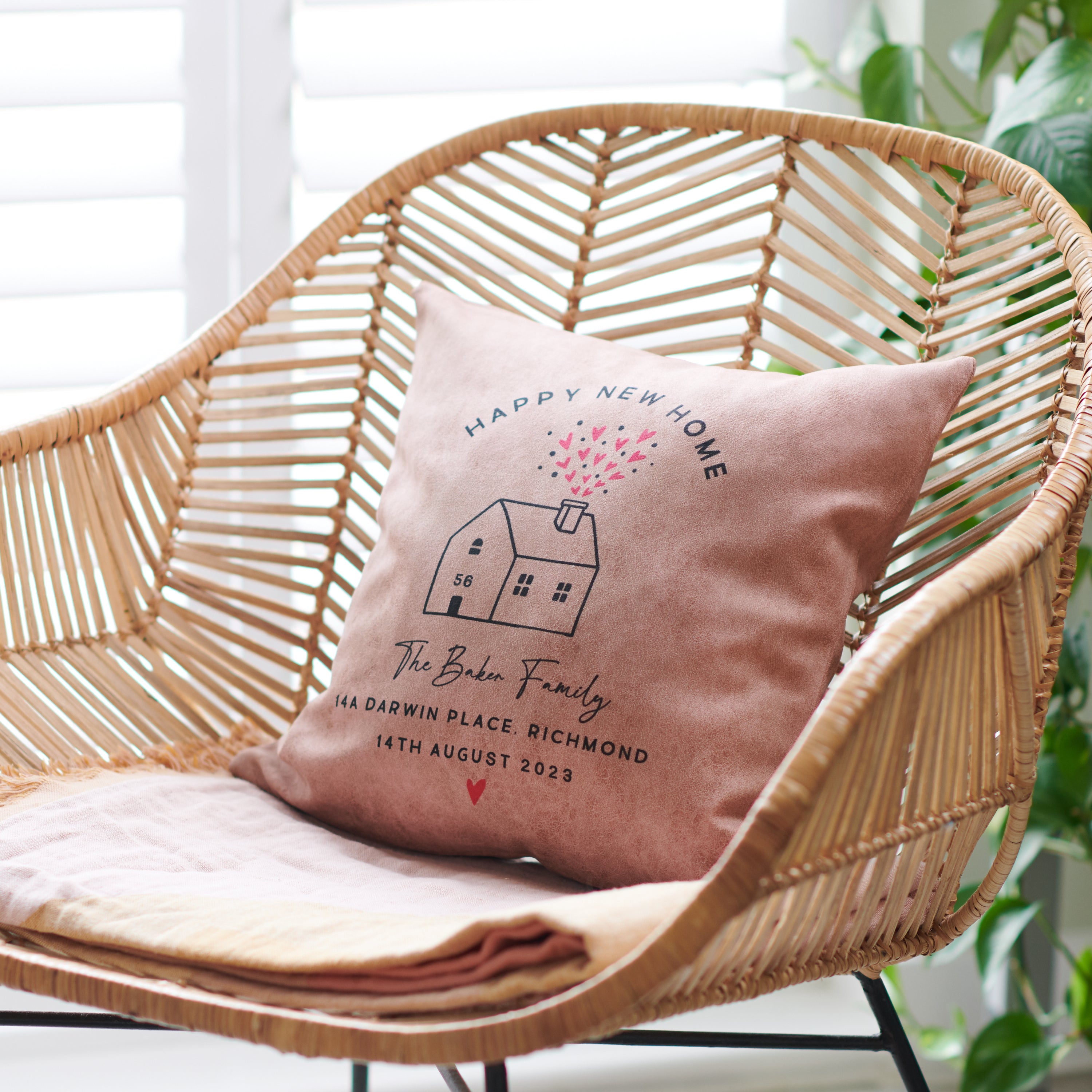 Oakdene Designs Cushions Personalised 'Happy New Home' Cushion