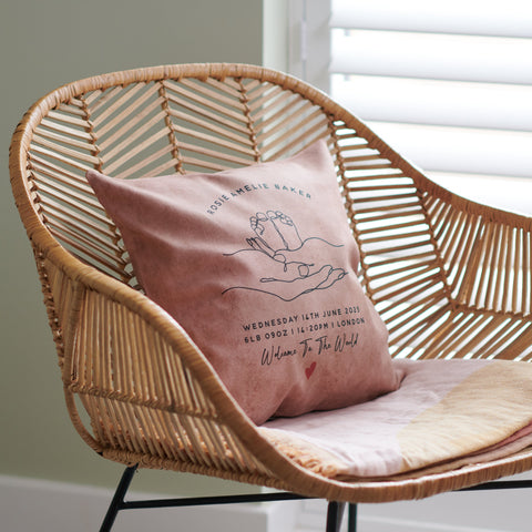 Oakdene Designs Cushions Personalised New Baby Cushion