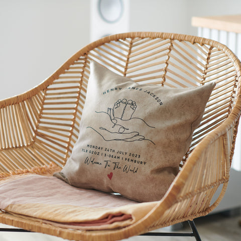 Oakdene Designs Cushions Personalised New Baby Cushion