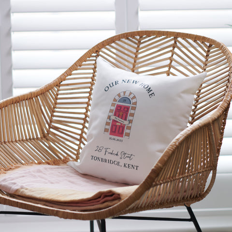 Oakdene Designs Cushions Personalised 'New Home' Front Door Cushion