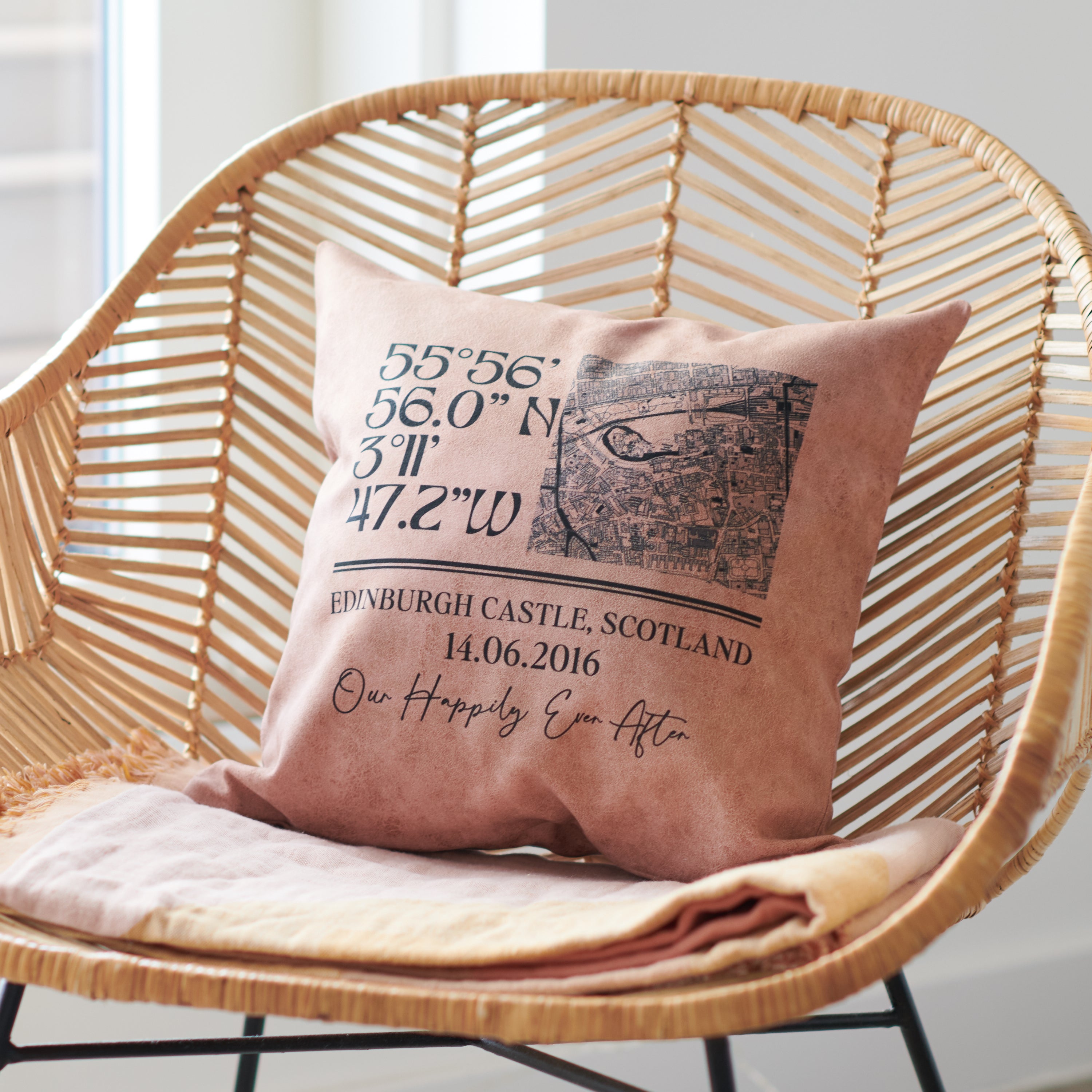 Oakdene Designs Cushions Personalised Special Location Map Cushion