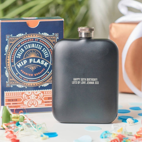 Oakdene Designs Food / Drink Personalised 50th Birthday Year Hip Flask