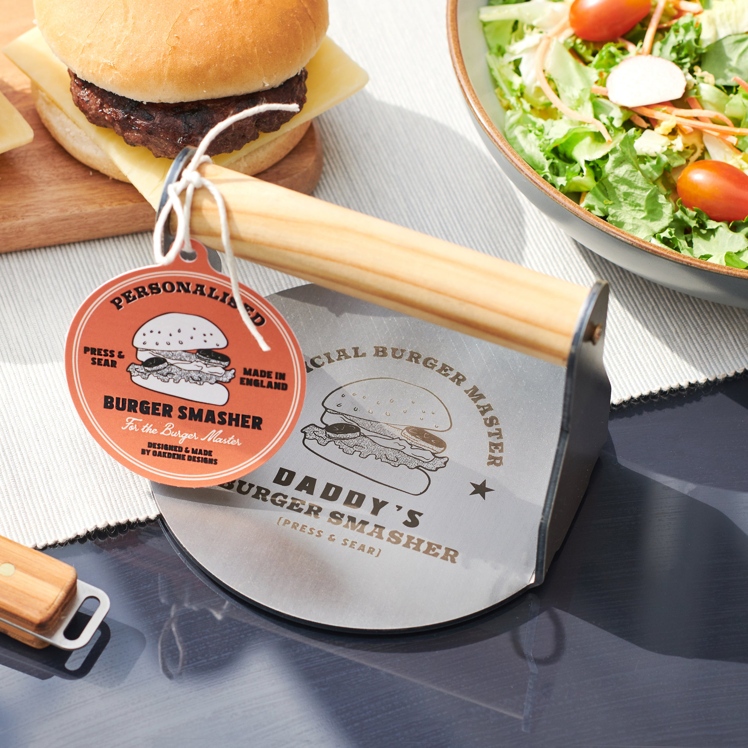 Personalised Burger Bbq Grill Scraper 