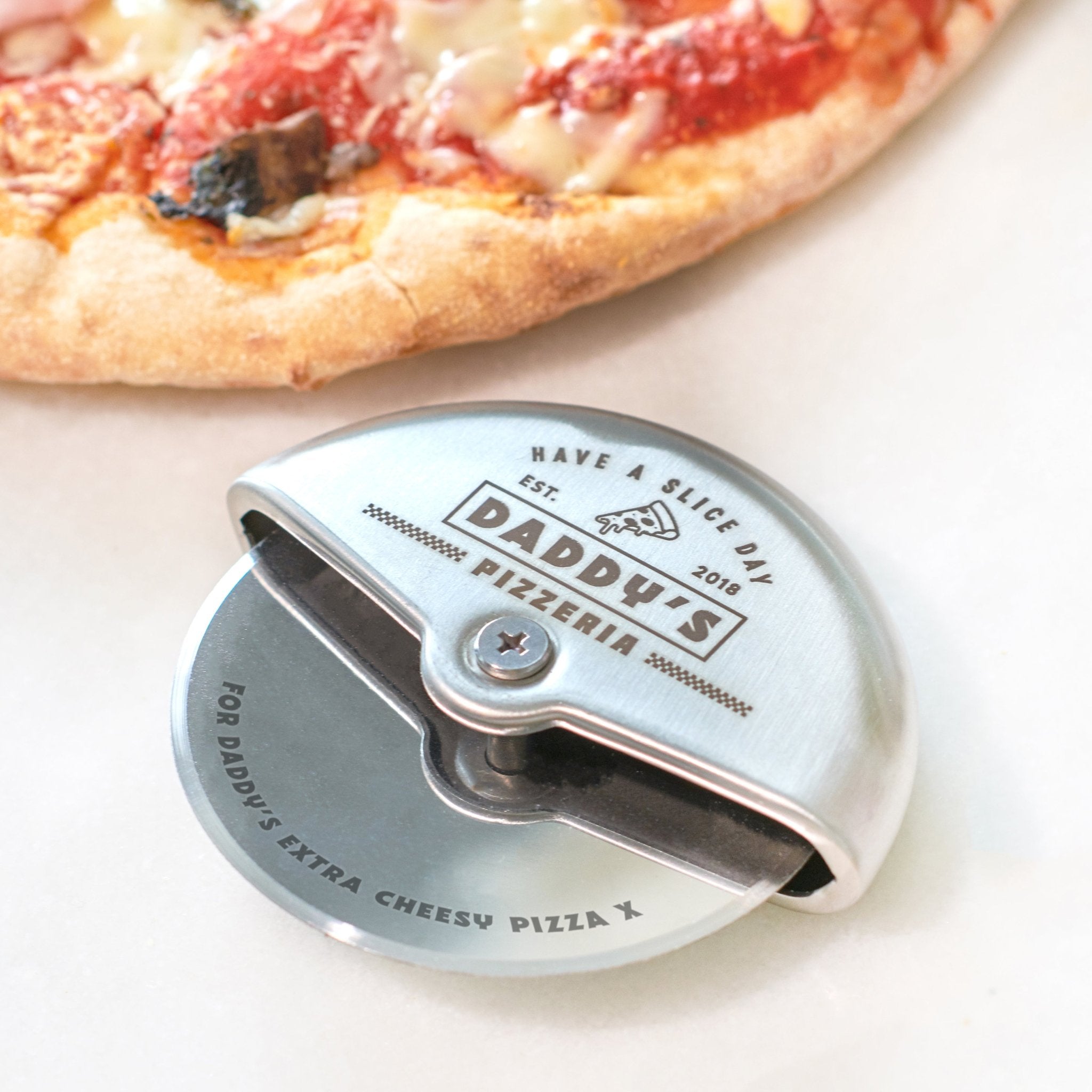 Oakdene Designs Food / Drink Personalised Stainless Steel Pizza Cutter