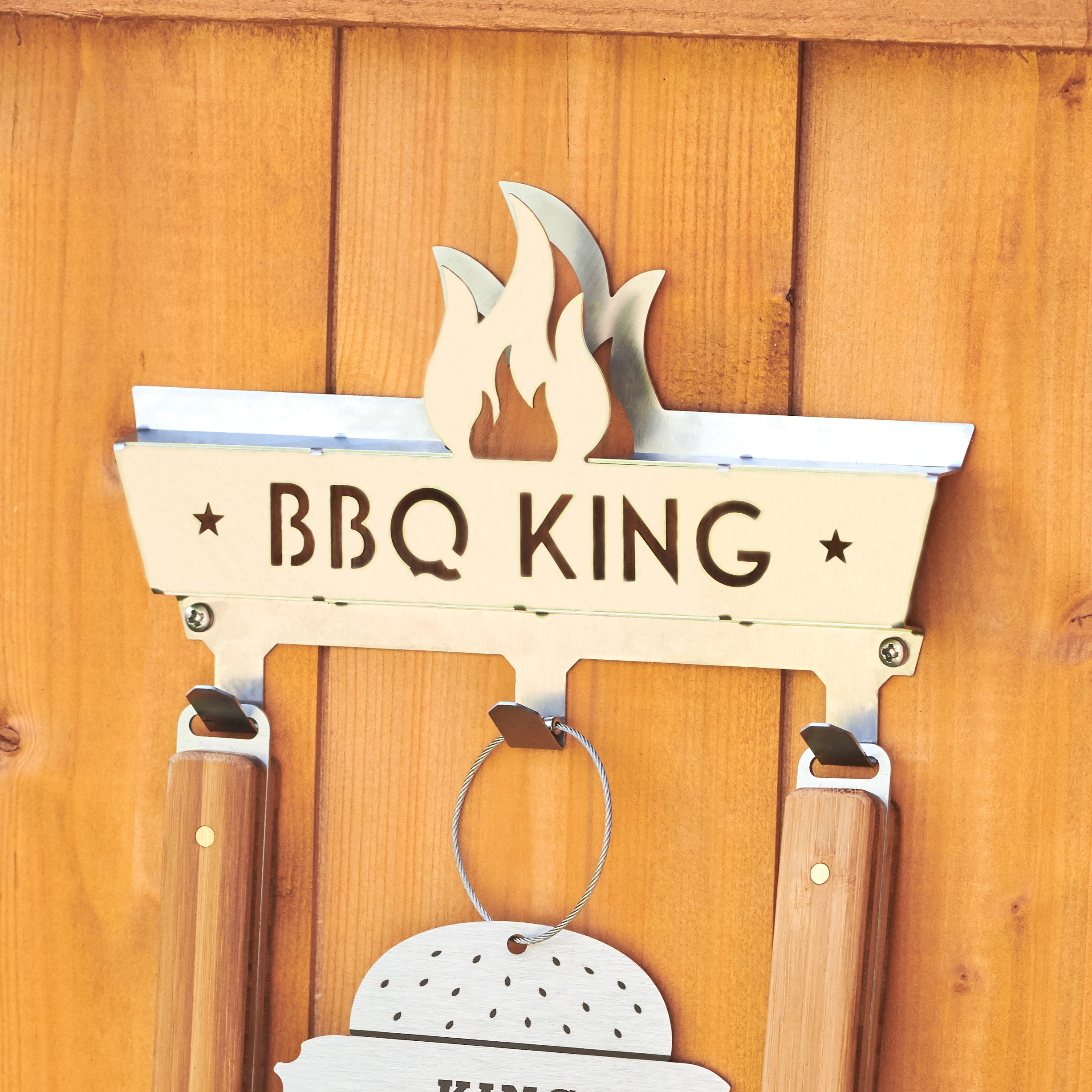 Oakdene Designs Garden Personalised BBQ Rack And Matching Tools