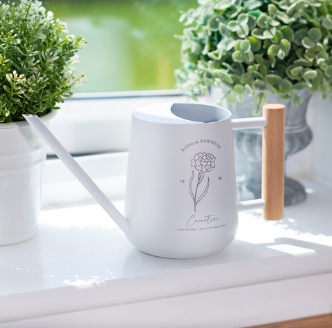 Oakdene Designs Garden Personalised Birth Flower Home Indoor Watering Can