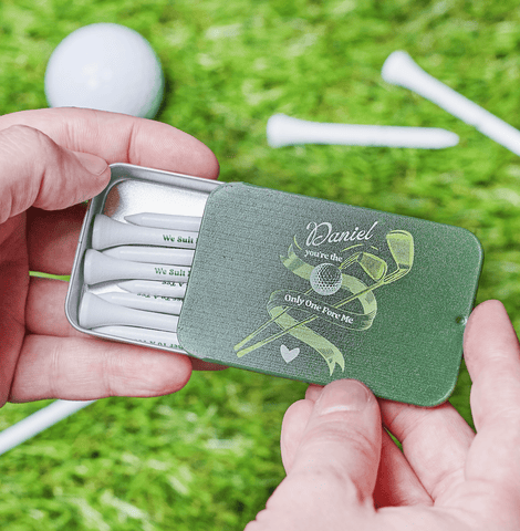 Oakdene Designs Golf Accessories Personalised 'You're The Only One Fore Me' Golf Tees In A Tin