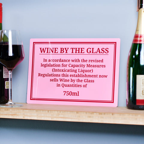 Oakdene Designs Home Decor Funny Wine Quantity Pub Style Metal Sign