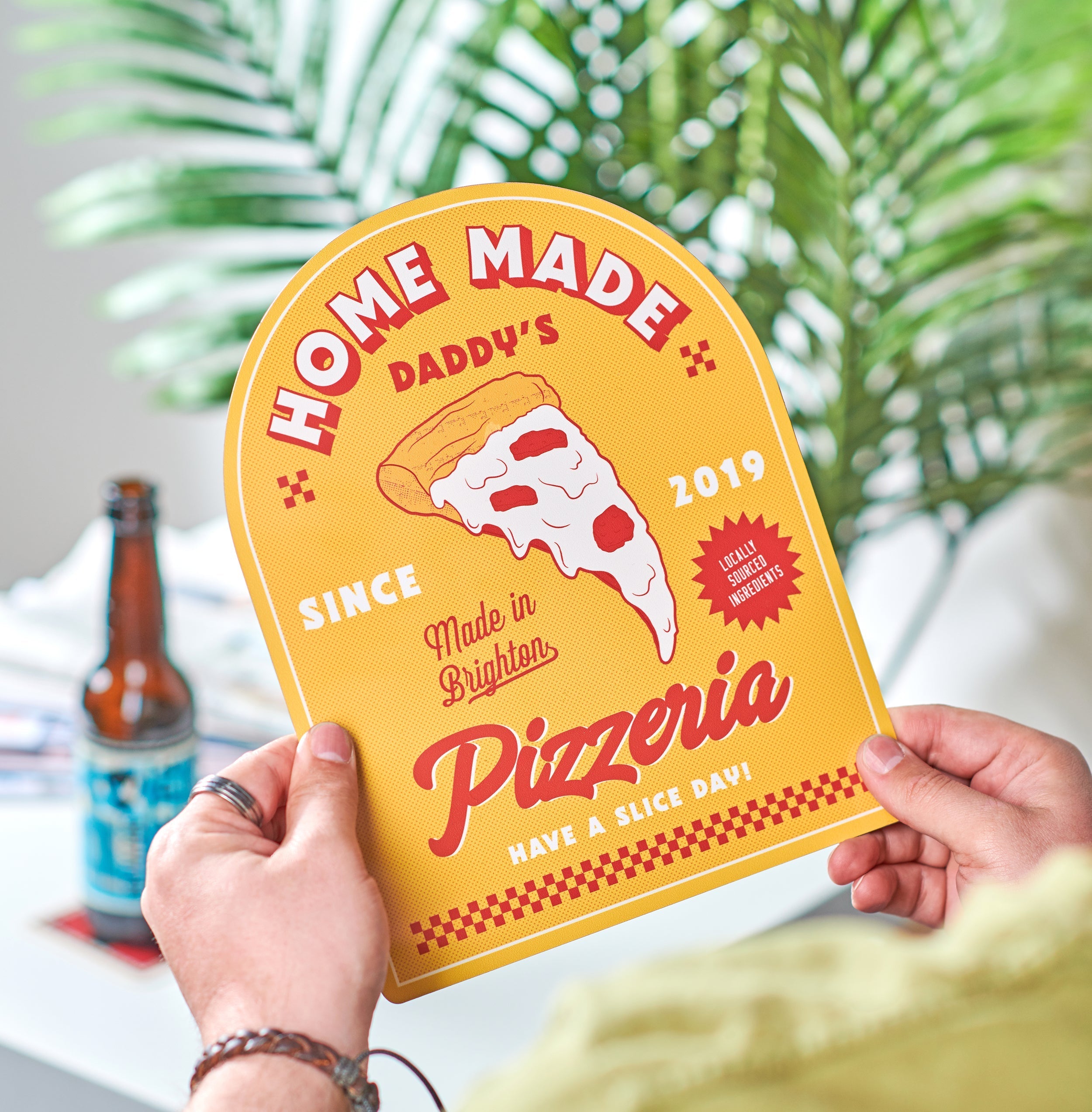 Oakdene Designs Home Decor Personalised Metal Pizza Sign